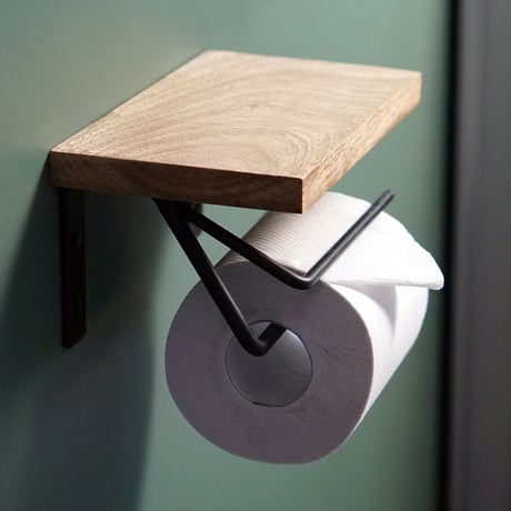 toilet PAPER HOLDER SINGLE  / クールな装いながらすっきりとしたデザインのトイレットペーパーホルダー / ANTIQUE GOLD , BLACK , GRAY