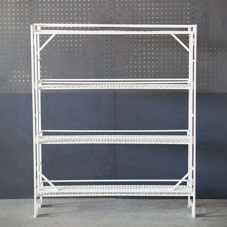 PLANTS SHELF WHITE / シャープなデザインの植物ラック / 3段 , 4段