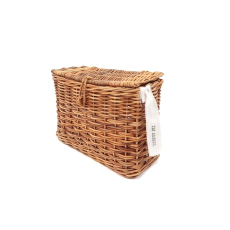 RATTAN SLIM BASKET / ヨーロッパの蚤の市でみつけたようなナチュラルなラタンバスケット / S , Lサイズ