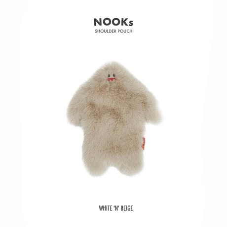 SHOULDER POUCH NOOKs / white , beige / どこへでも一緒に連れていきたくなる愛らしいショルダーポーチ