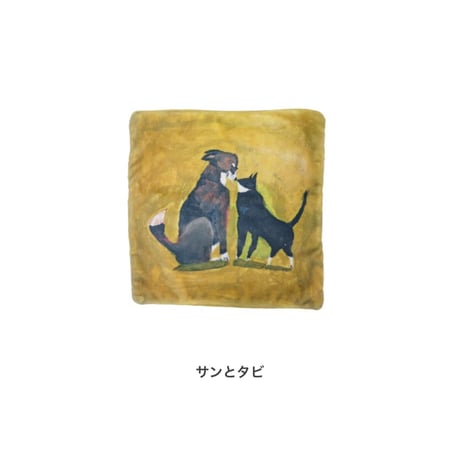 fleece cushion cover by Atelier KOTETSU / 個性豊かな動物たちが彩る、『アトリエ コテツ』デザインのアートなフリースクッションカバー