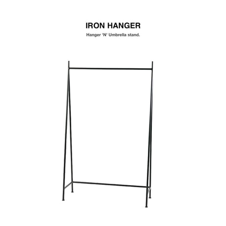 IRON HANGER L / シンプルで無機質な佇まいのマルチハンガー / 傘立て / 観葉植物ハンギング