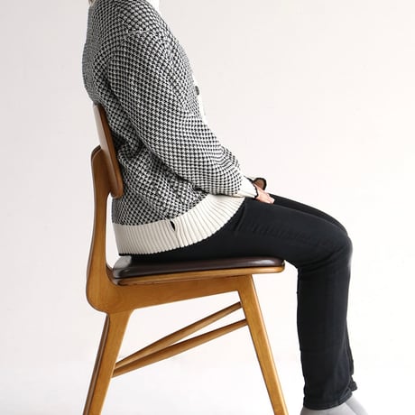 WOOD DINING CHAIR / NATURAL , BROWN / 洗練された曲線が美しいヴィンテージテイストのダイニングチェア