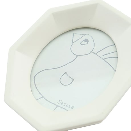 RESIN ART design FRAME / ivory , gray / オクタゴン