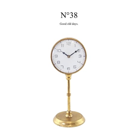 N°38 TABLE CLOCK / ANTIQUE GOLD アンティークな雰囲気を演出するテーブルクロック