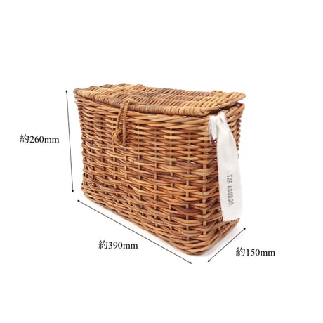 RATTAN SLIM BASKET / ヨーロッパの蚤の市でみつけたようなナチュラルなラタンバスケット / S , Lサイズ