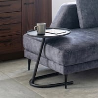 STYLISH ARK SID TABLE / シンプルでスタイリッシュなサイドテーブル / ROUND 38cm / white , black
