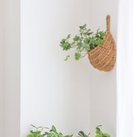 NATURAL DROP BASKET / NAIL NATURAL , BROWN / 雫型のフォルムが可愛い壁面収納にぴったりなバスケット