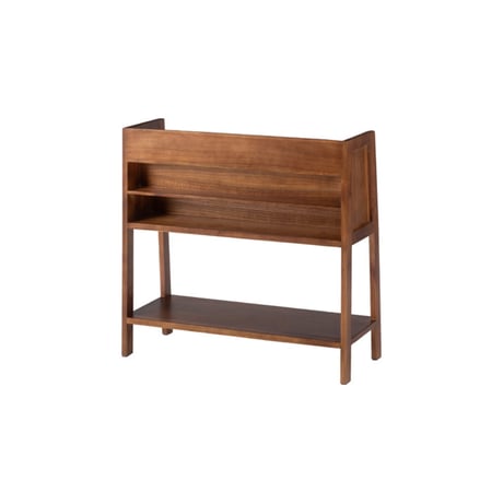 WOOD BOOK SHELF / ぬくもりのある天然木の質感とシャープなブラックスチールの組み合わせのマガジンラック