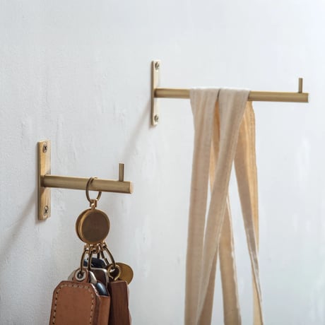 IRON WALL HOOK / シンプルながらも個性際立つアイアンフック / S , Lサイズ / 2個入り