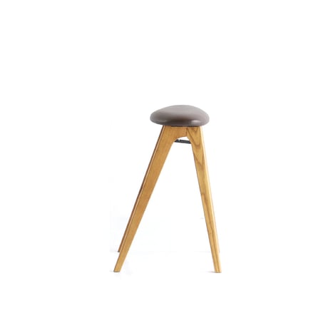 Folding Stool / アッシュ無垢材のフォールディングハイスツール / 合皮 BROWN , コーデュロイ KHAKI