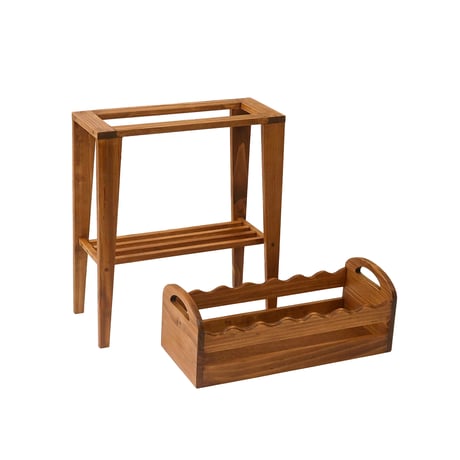 WOOD STAND RACK / 暮らしに合わせて幅広く収納を楽しむ木製ボックススタンド