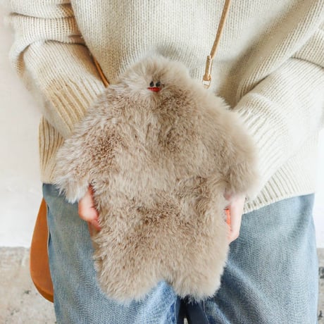 SHOULDER POUCH NOOKs / white , beige / どこへでも一緒に連れていきたくなる愛らしいショルダーポーチ