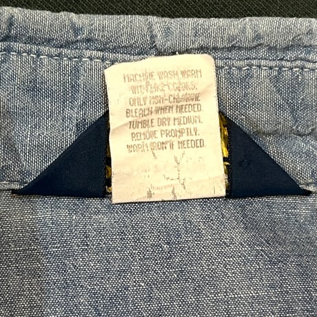 80s　OSHKOSH　S/S CHAMBRAY SHIRT　USA製　Size L　シャンブレーシャツ　ワークシャツ　オシュコシュ　(S5931)
