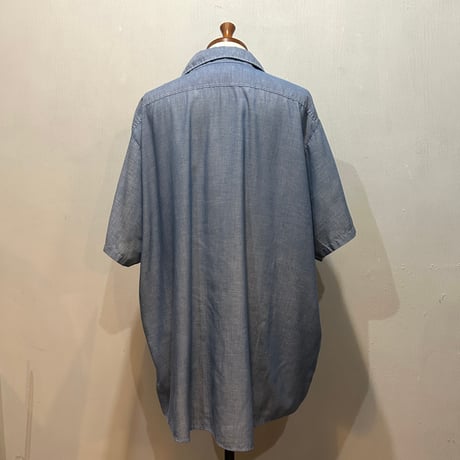 80s　BIGMAC　S/S CHAMBRAY SHIRT　USA製　Size 3XL　シャンブレーシャツ　ワークシャツ　ビッグサイズ　(S5928)