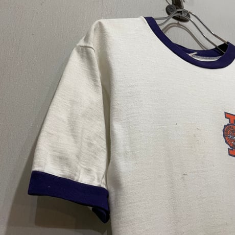 60s　Champion S/S Tシャツ　USA製　Size M　リンガーT　染み込み　UNIVERSITY OF FLORIDA　ヴィンテージT　プロダクツタグ　チャンピオン　(S5994)
