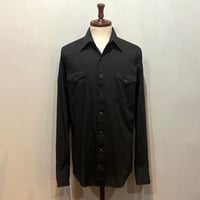 80s　Wrangler　L/S WESTERN SHIRT　ウエスタンシャツ　USA製　Size 15½　ブラック　ラングラー　(S5925)