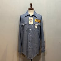 90s　KEY　L/S CHAMBRAY SHIRT　USA製　Size 16½　DEAD STOCK　シャンブレーシャツ　ワークシャツ　(S5934)