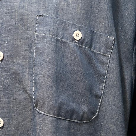 80s　BIGMAC　S/S CHAMBRAY SHIRT　USA製　Size 3XL　シャンブレーシャツ　ワークシャツ　ビッグサイズ　(S5928)