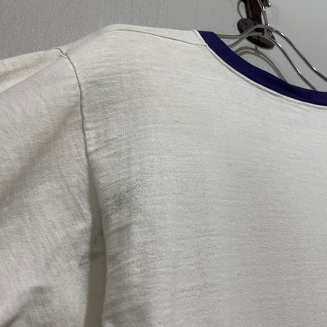 60s　Champion S/S Tシャツ　USA製　Size M　リンガーT　染み込み　UNIVERSITY OF FLORIDA　ヴィンテージT　プロダクツタグ　チャンピオン　(S5994)