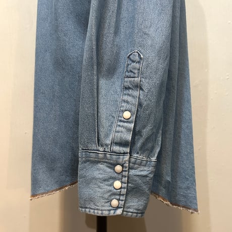 00s　Wrangler　L/S WESTERN SHIRT　デニムウエスタンシャツ　Size L　ラングラー　(S5908)