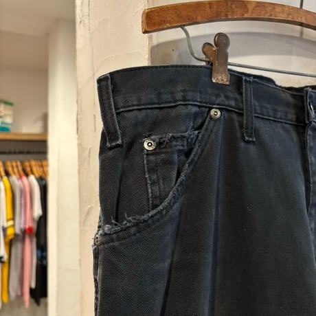 Dickies　ダック地　ペインターパンツ　ディッキーズ　ワークパンツ　ブラック　36×32 　(S5679)
