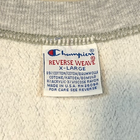 90s　Champion　リバースウィーブ　REVERSE WEAVE　USA製　Size XL　NORTHWESTERN　チャンピオン　(S5795)