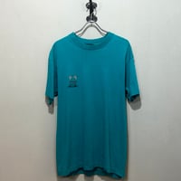 80s~　Brand Unknown　S/S Tシャツ　RIT STOP SALOON　IOWA　チェッカーズフラッグ　(S5940)