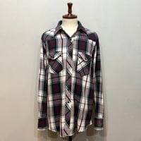 80s~　Wrangler　L/S ウエスタンネルシャツ　Size 17　ラングラー　コットンシャツ　(S6002)