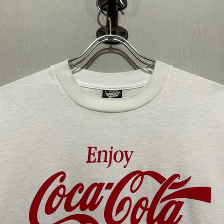 80s　SCREEN STARS　S/S Tシャツ　Coca Cola　USA製　Size L　コカ・コーラ　企業Tシャツ　(S5916)