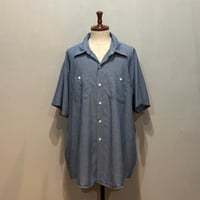 80s　BIGMAC　S/S CHAMBRAY SHIRT　USA製　Size 3XL　シャンブレーシャツ　ワークシャツ　ビッグサイズ　(S5928)