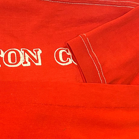 80s　sportswear　S/S カレッジTシャツ　USA製　Size M　HOUSTON COUGARS　バックプリント　(S5942)