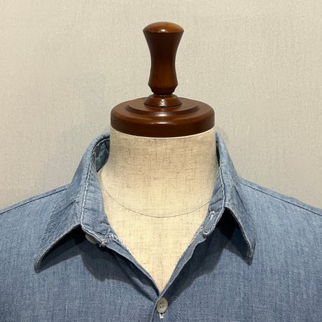 80s　OSHKOSH　S/S CHAMBRAY SHIRT　USA製　Size L　シャンブレーシャツ　ワークシャツ　オシュコシュ　(S5931)