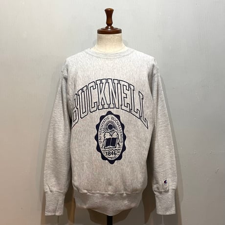 90s　Champion　リバースウィーブ　REVERSE WEAVE　USA製　Size L　BUCKNELL　刺繍タグ　チャンピオン　(S5786)