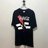 90s　Hanes　S/S Tシャツ　Coca Cola　Size L　NASCAR　レーシング　モータースポーツ　チェッカーズフラッグ　(S5978)