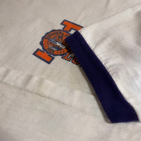 60s　Champion S/S Tシャツ　USA製　Size M　リンガーT　染み込み　UNIVERSITY OF FLORIDA　ヴィンテージT　プロダクツタグ　チャンピオン　(S5994)