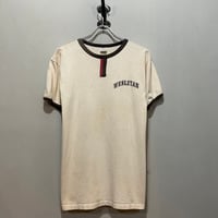 80s　Champion　S/S Tシャツ　USA製　Size M　チョコチンT　WESLEYAN　トリコタグ　チャンピオン　(S5995)