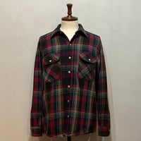 80s　FIVE BROTHER　L/S ネルシャツ　USA製　Size M　ファイブブラザー　コットンシャツ　(S6026)