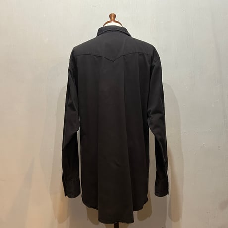 00s　Wrangler　L/S WESTERN SHIRT　ウエスタンシャツ　Size L　ブラック　ラングラー　(S5927)