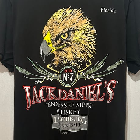 90s　JACK DANIEL'S　S/S Tシャツ　USA製　Size L　企業T　ジャックダニエル　©1990　(S5977)