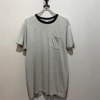 80s　Brand Unknown　S/S Tシャツ　Size M 相当　グレー×ブラック　ヴィンテージTシャツ　(S5913)
