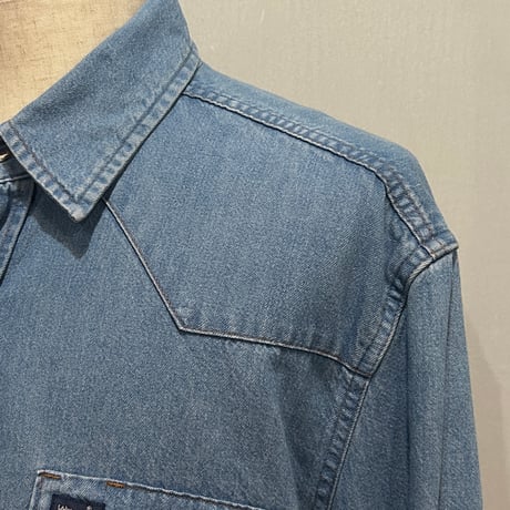 00s　Wrangler　L/S WESTERN SHIRT　デニムウエスタンシャツ　Size L　ラングラー　(S5908)