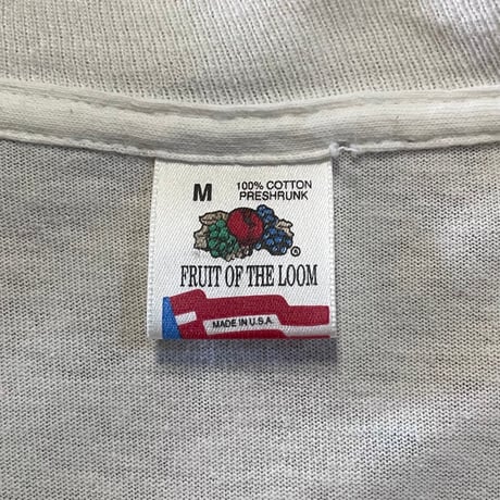 90s　FRUIT OF THE LOOM　S/S T シャツ　ミリタリーT　USA製　Size M　湾岸戦争　KSHE95　チョコチップ　(S5914)