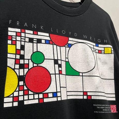 90s　FRUIT OF THE LOOM　S/S Tシャツ　アートT　Size XL　FRANK LYOYD WRIGHT　フランクロイドライト　©1993　(S5923)