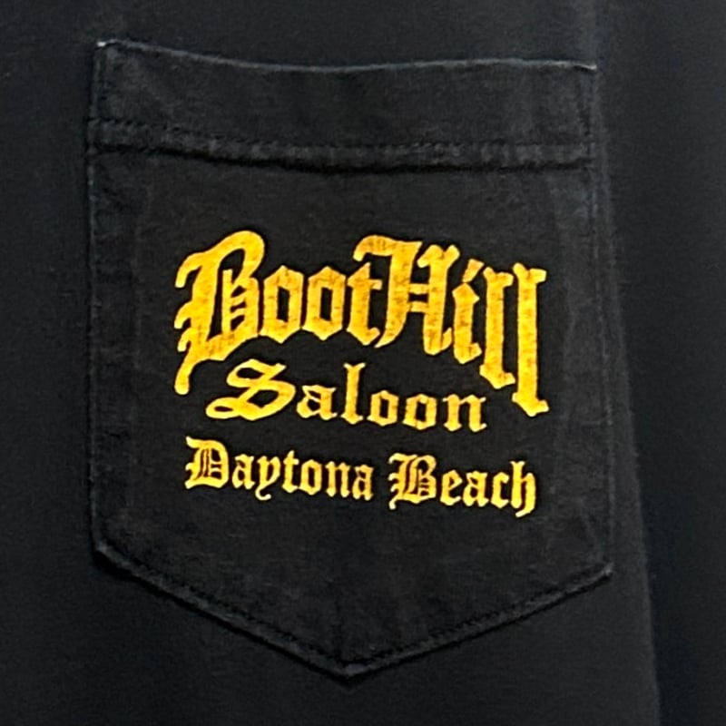 90s BOOTHILL SALOON S/S Tシャツ バイクT デイトナビーチ USA製