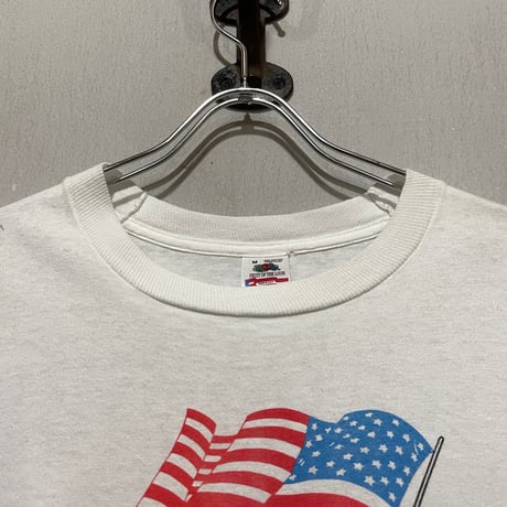 90s　FRUIT OF THE LOOM　S/S T シャツ　ミリタリーT　USA製　Size M　湾岸戦争　KSHE95　チョコチップ　(S5914)