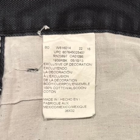 Dickies　ダック地　ペインターパンツ　ディッキーズ　ワークパンツ　ブラック　36×32 　(S5679)