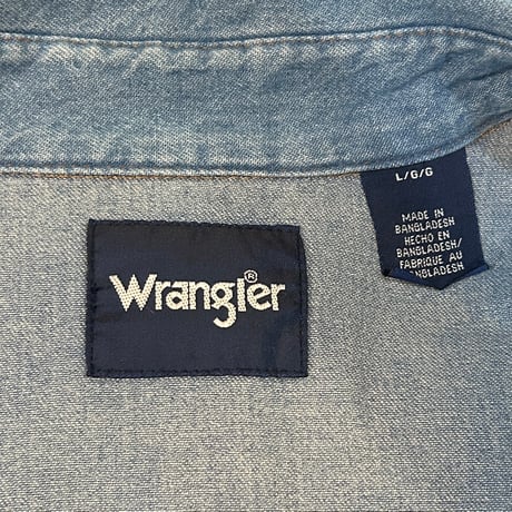 00s　Wrangler　L/S WESTERN SHIRT　デニムウエスタンシャツ　Size L　ラングラー　(S5908)
