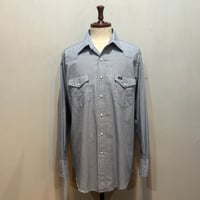 90s~　Wrangler　L/S CHAMBRAY WESTERN SHIRT　Size 17　シャンブレーシャツ　ウエスタンシャツ　ラングラー　(S5930)