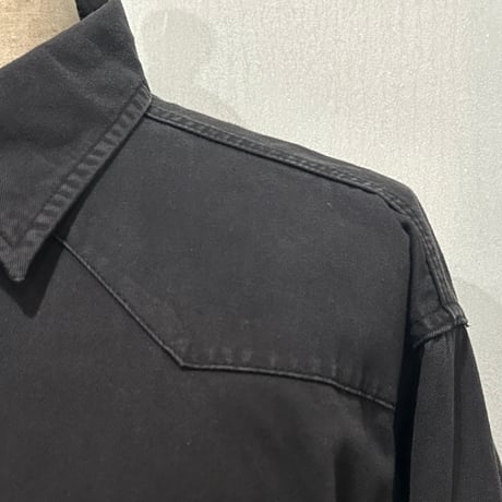 00s　Wrangler　L/S WESTERN SHIRT　ウエスタンシャツ　Size L　ブラック　ラングラー　(S5927)